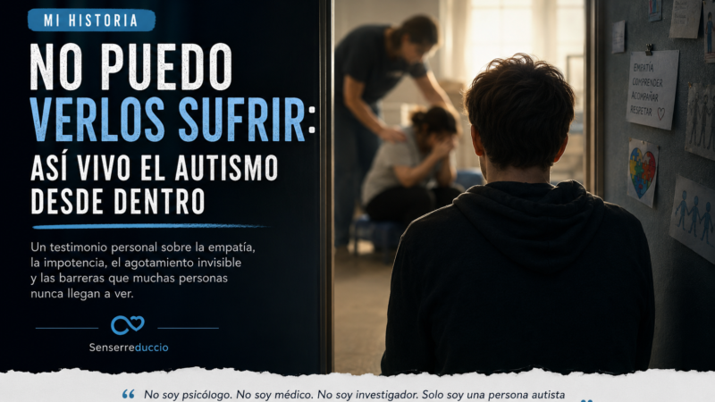 Testimonio personal sobre vivir el autismo desde dentro, la empatía, la impotencia y el impacto de ver sufrir a otras personas